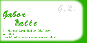 gabor malle business card